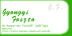 gyongyi foszto business card